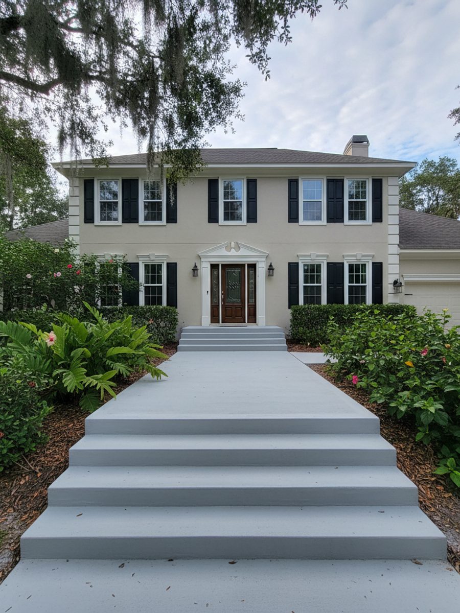 Concrete Steps & Porches completed by Mighty Concrete Co in Blanchard, LA