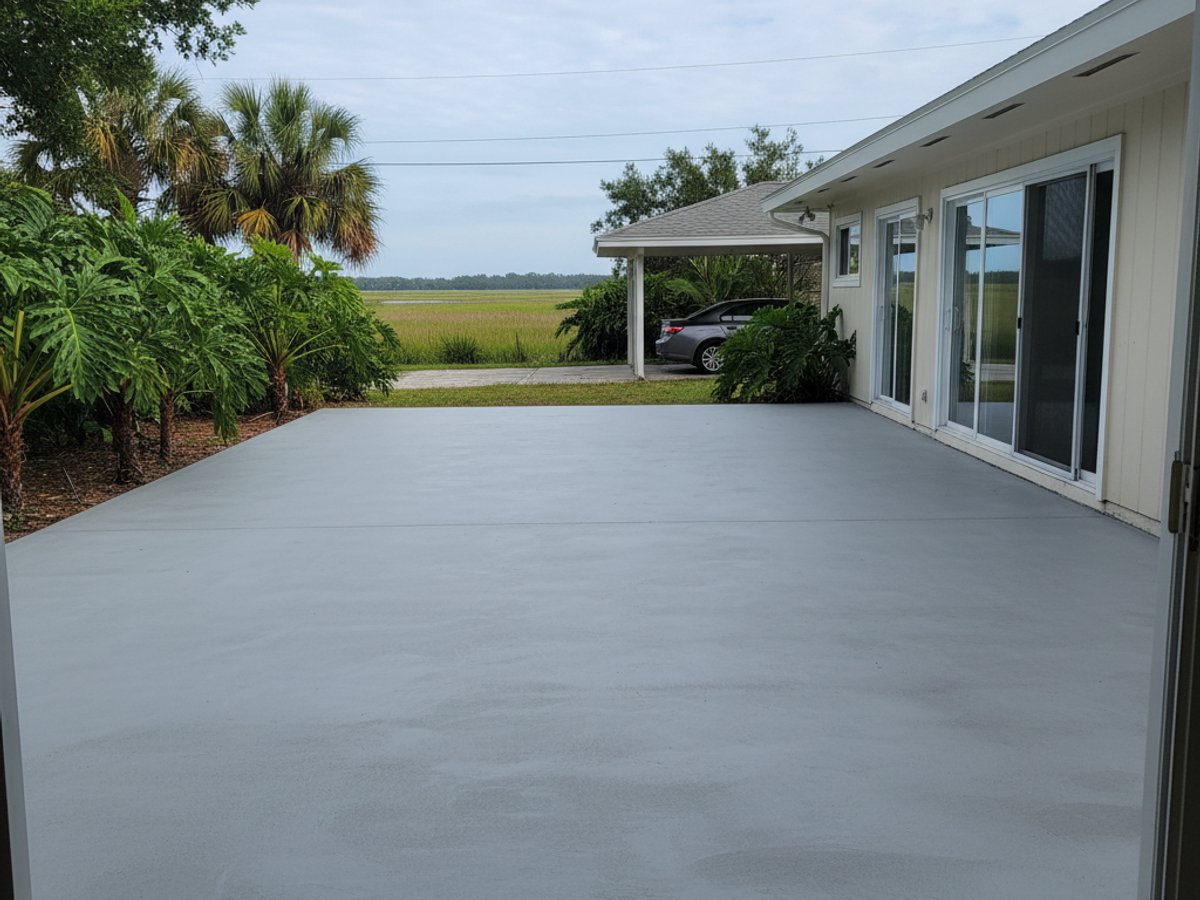 Stamped Concrete completed by Mighty Concrete Co in Shreveport, LA