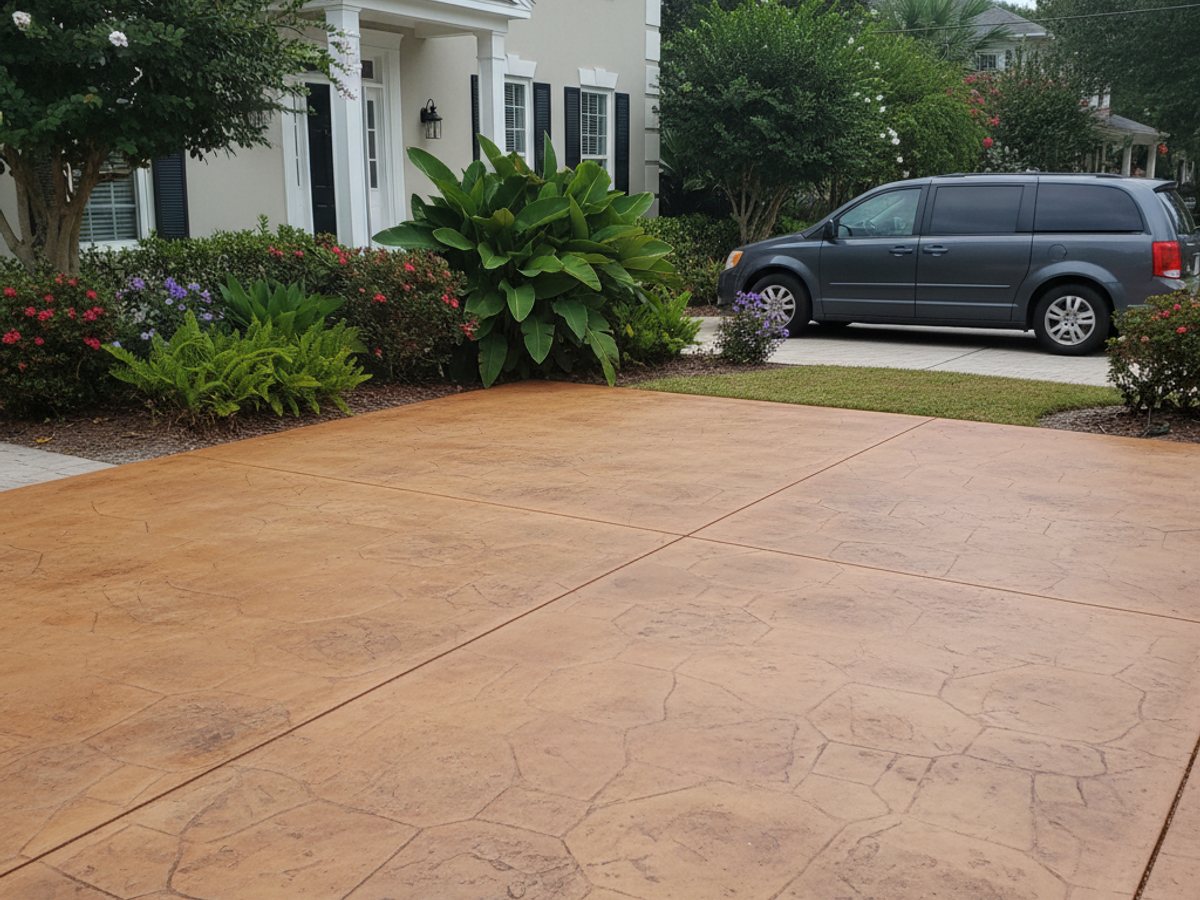Concrete Resurfacing completed by Mighty Concrete Co in Haughton, LA