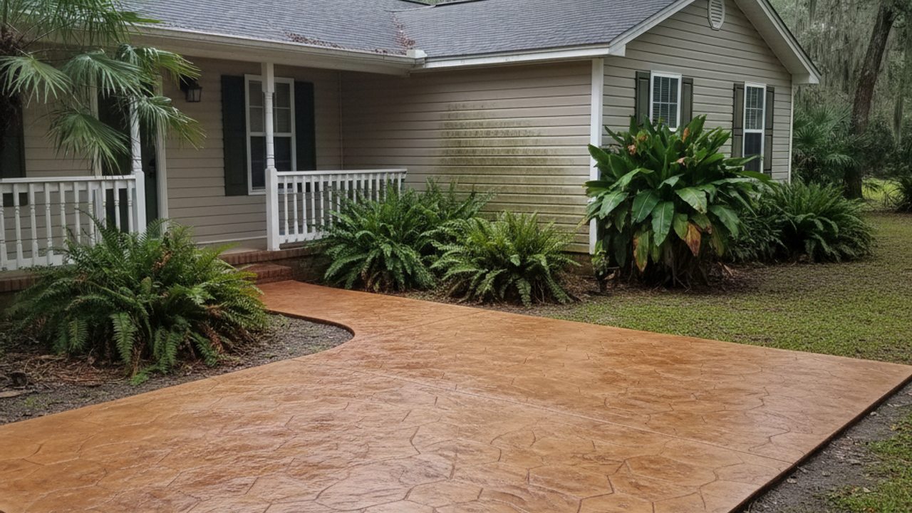 Concrete Resurfacing completed by Mighty Concrete Co in Minden, LA